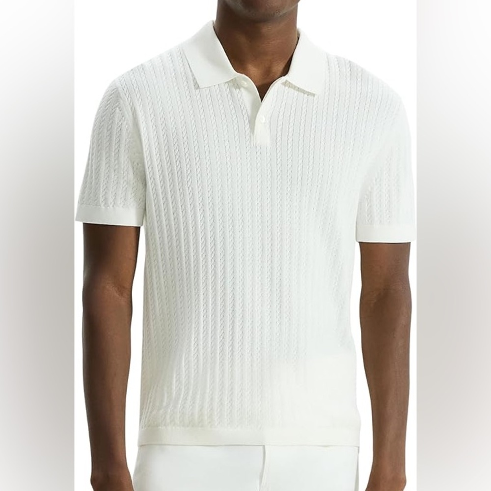 Men’s Theory Textured Polo Knit Shirt